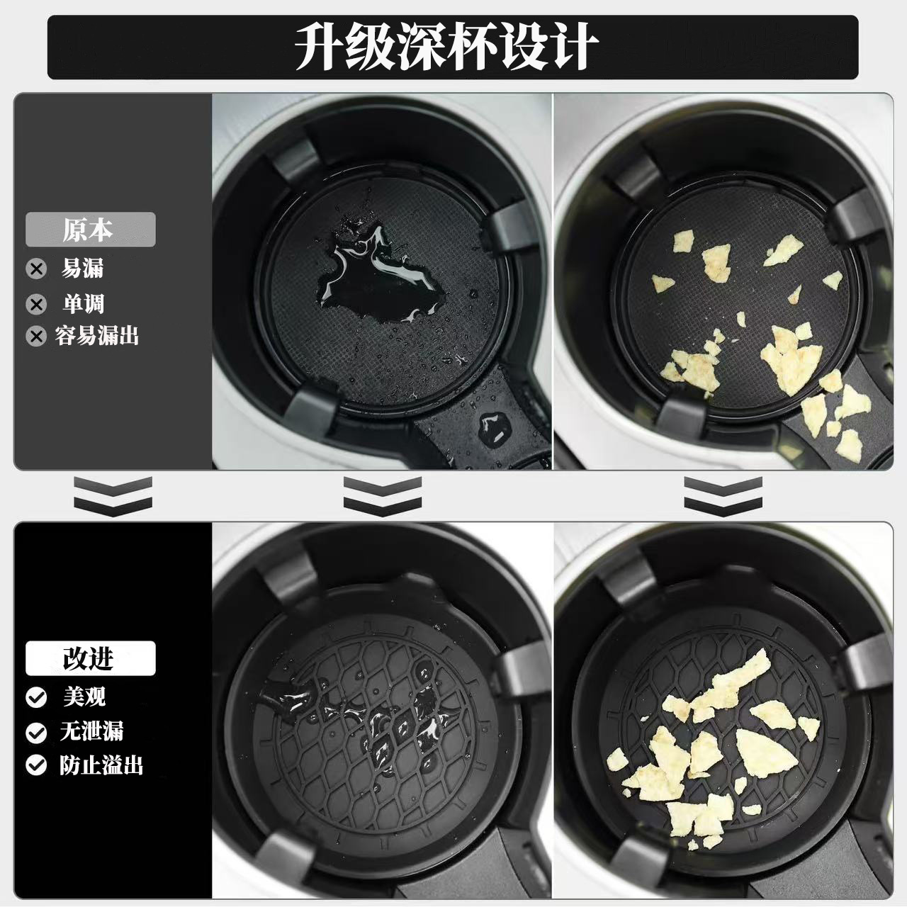 Cross-border best-selling creative silicone car cup coaster, soft, non-slip, and heat-resistant, with a water cup groove design