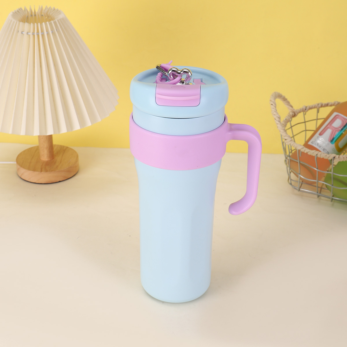 Taza de aislamiento de acero inoxidable 316 taza de café Bingba taza fría para niñas de alto valor taza de agua portátil de gran capacidad con pajita