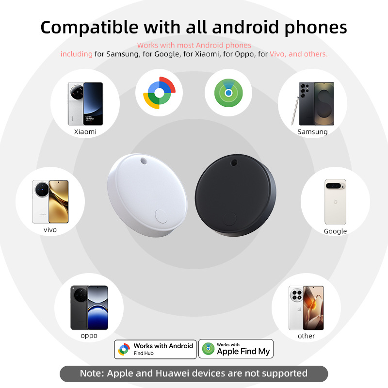Localisateur transfrontalier double système, dispositif anti-perte circulaire, géolocalisation intelligente, compatible Google et iOS_voghion.com