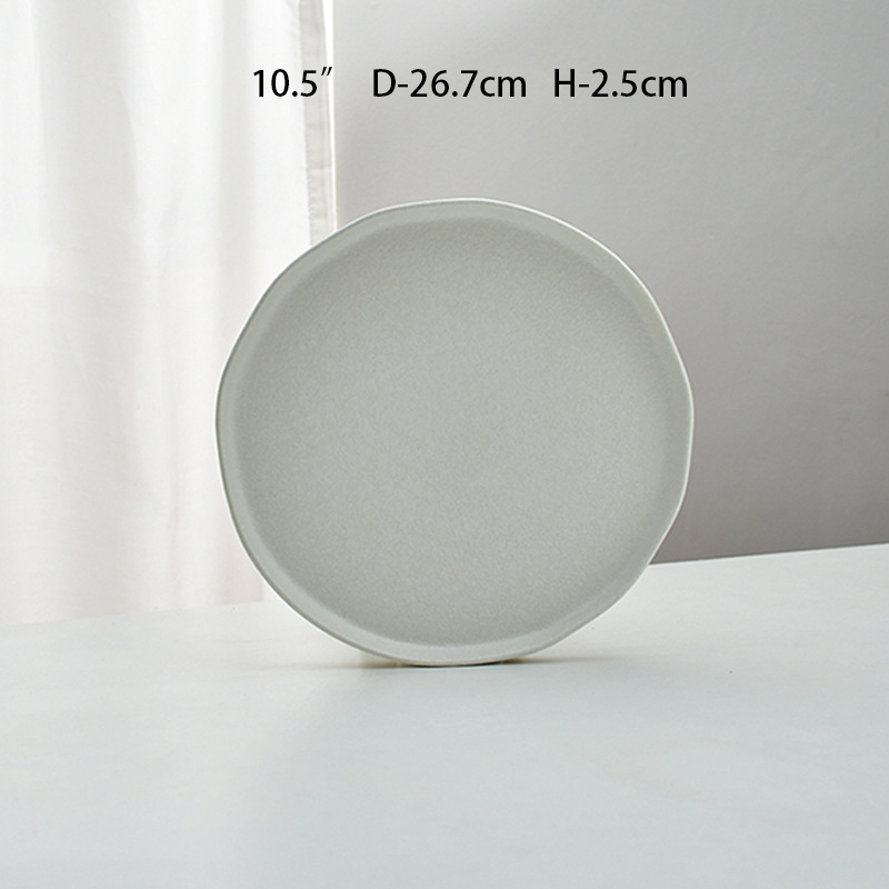 Plato de filete Plato de cerámica de mármol Plato de platos de restaurante Plato de hierba Plato de filete casero Plato de hotel Plato de comida occidental