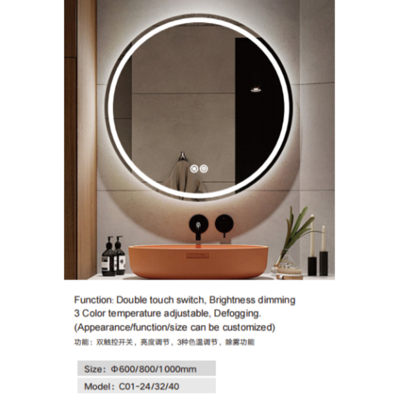 espejo de baño LED colgado en la pared espejo de baño anti-nebble con luz espejo inteligente de baño doméstico colgado en la pared espejo de baño image 5