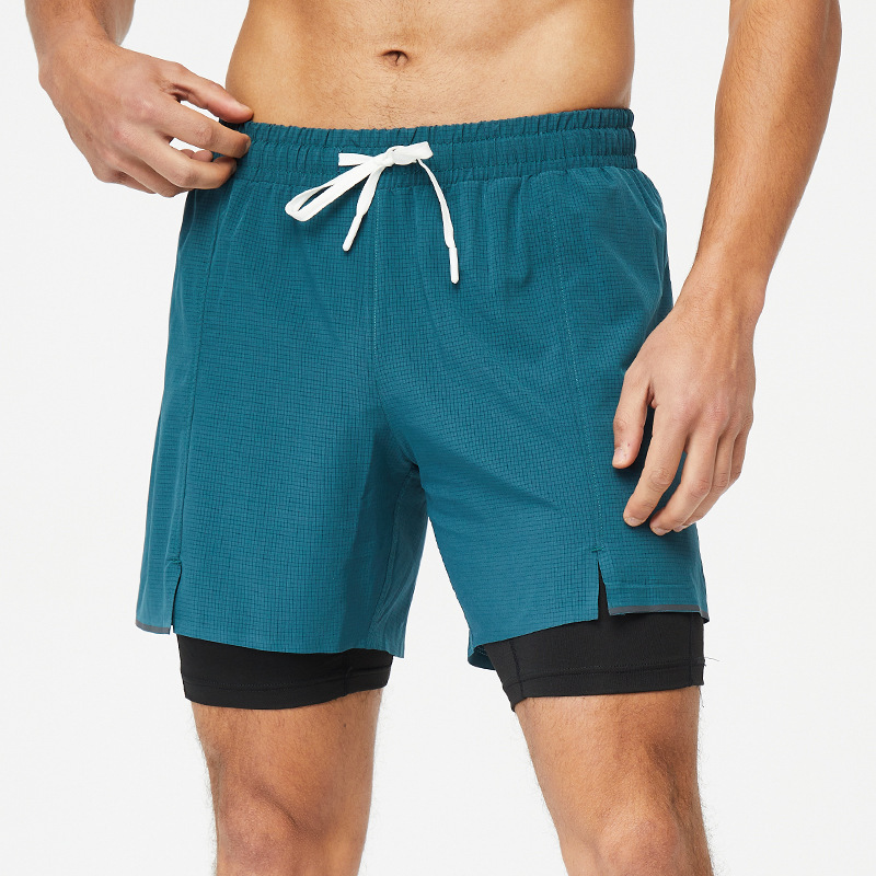 Summer UA men's professional marathon running double-layer quick-drying shorts fitness jumping American pants printable LG