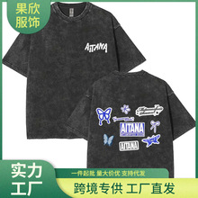 �羳230gˮϴ������Washed Vintage Singer Aitana Logo Graphic