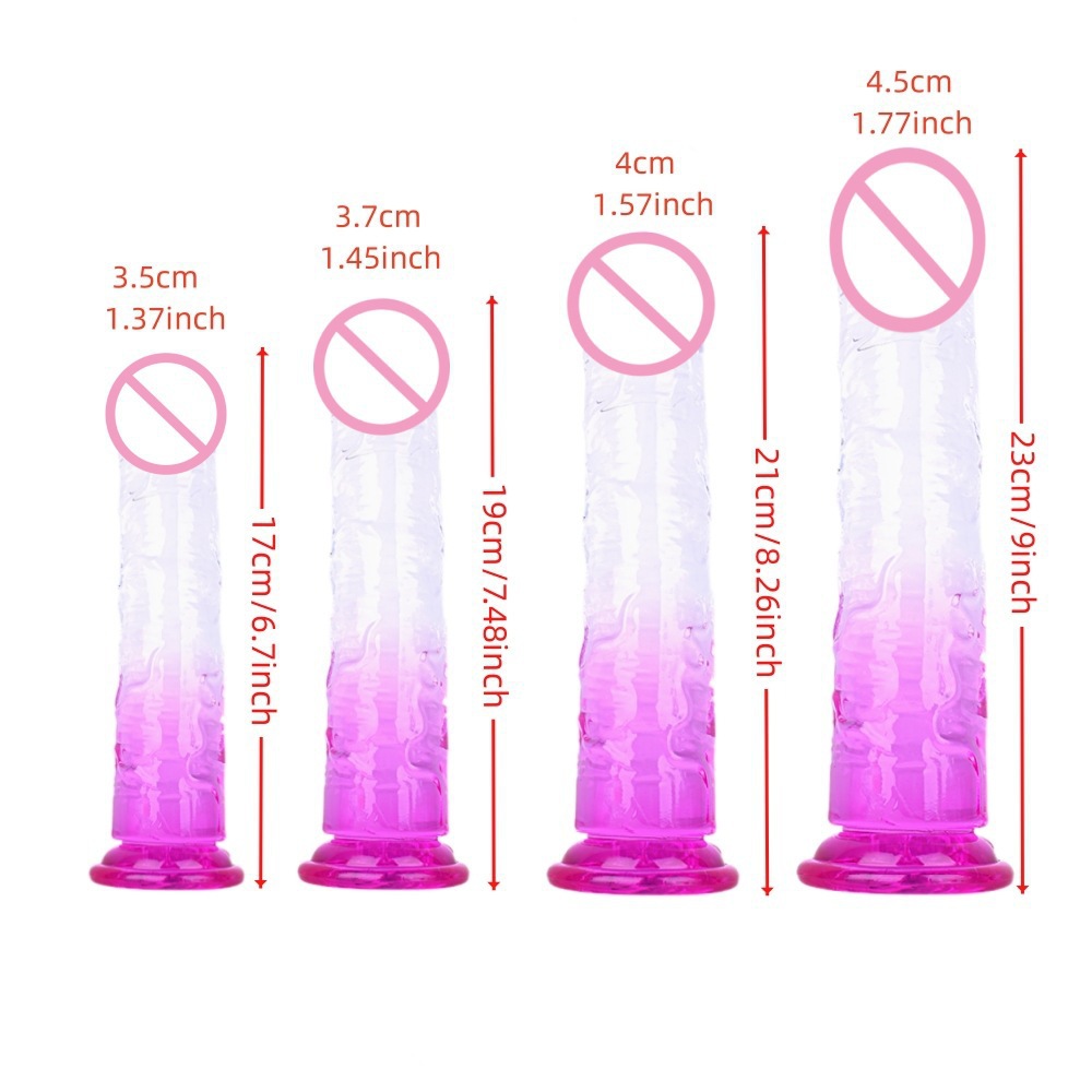 Crystal Two-Color Anal Plug Dildo, TPE Manual Masturbation Toy for Adults — detail image 2