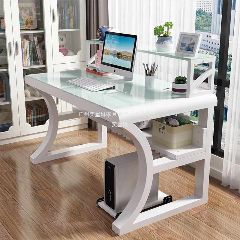 Yixinglin Student Study Table Computer Table Simple Desk E-Sports Table Modern Simple Tempered Glass Home Desktop