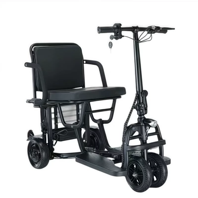 Foldable Electric Mobility Scooter for the Elderly, Three-Wheeled Vehicle for Seniors, Leisure Folding Tricycle