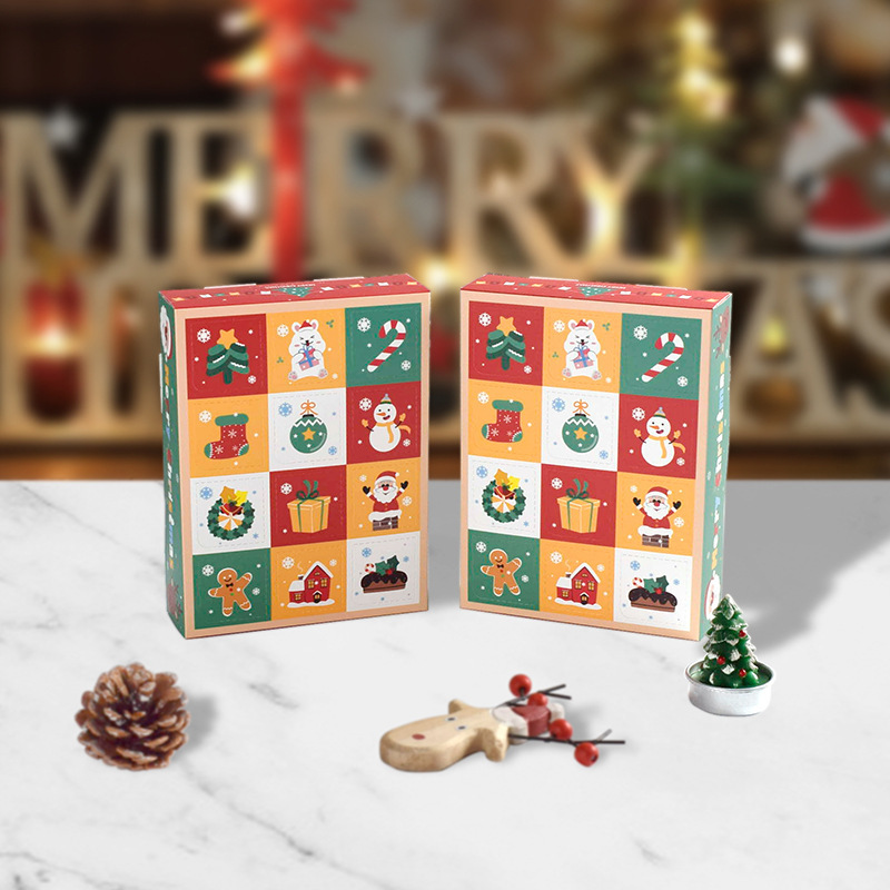 クリスマスブラインド箱趣味空紙箱現物スタンプ音楽自作サプライズプレゼント箱 (5pcs/バッグ) を加工する|undefined
