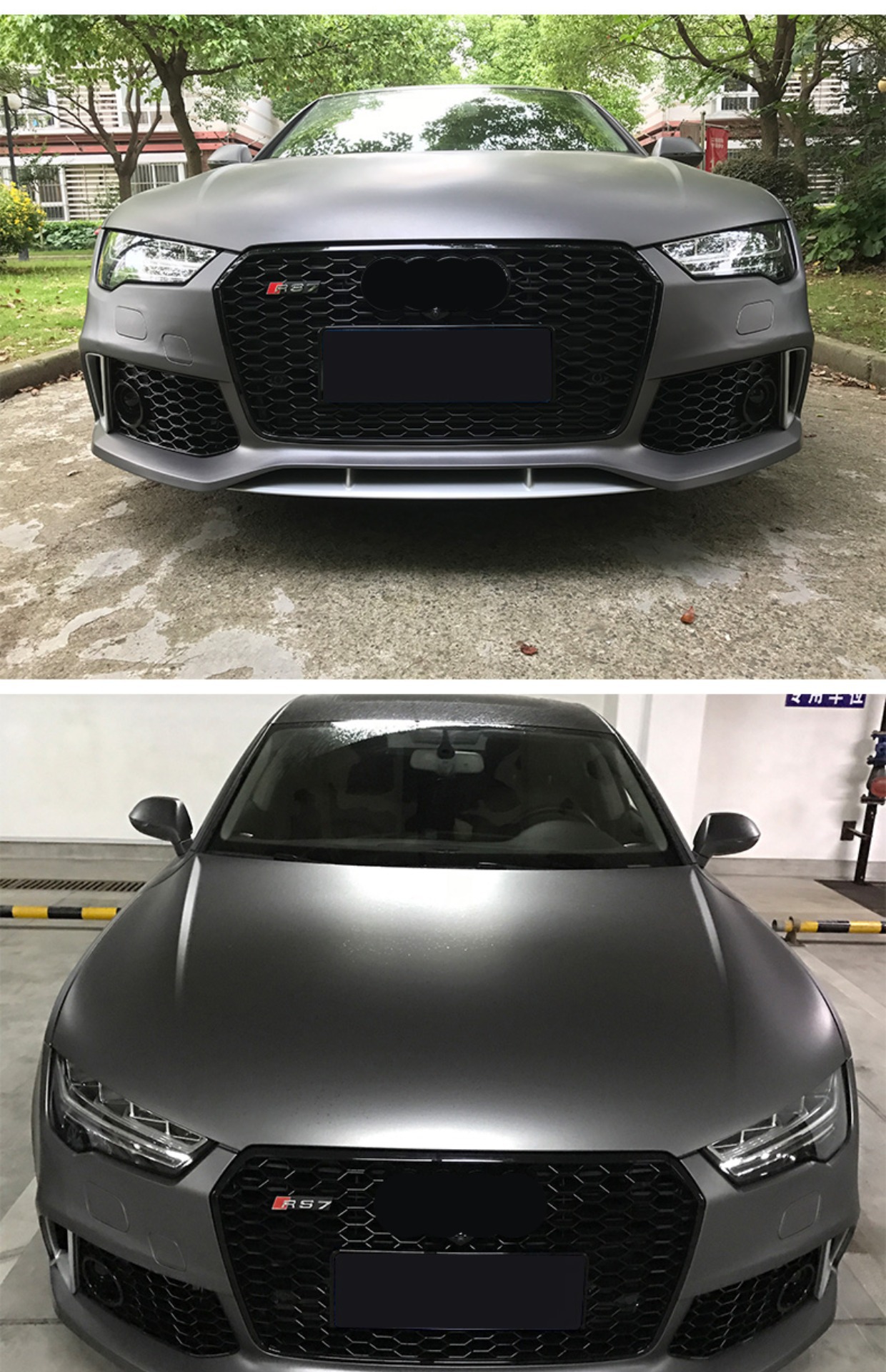 09-24 A7 modified RS7 large surround upgrade S7 front and rear bumper side skirt tail lip tremella for Audi A7 wholesale
