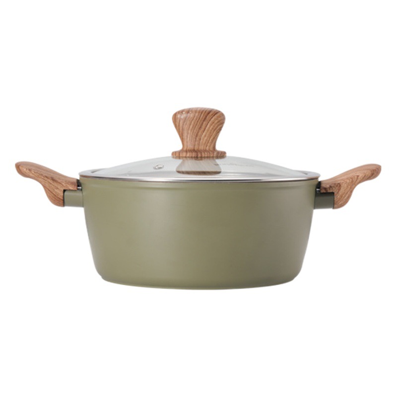 Maifan olla de sopa de piedra olla antiadherente hogar de doble oído olla de inducción olla de sopa de fondo plano olla de suplemento alimenticio olla cocina universal