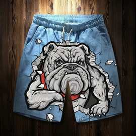 卡通赖皮狗短裤男夏季潮流百搭大裤衩男夏天休闲沙滩裤大码透气新