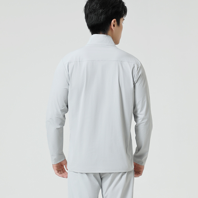 LULU男性スポーツコート男性薄手ナイロン立襟長袖アウトドアフィットネス上着速乾ランニング服夏|undefined