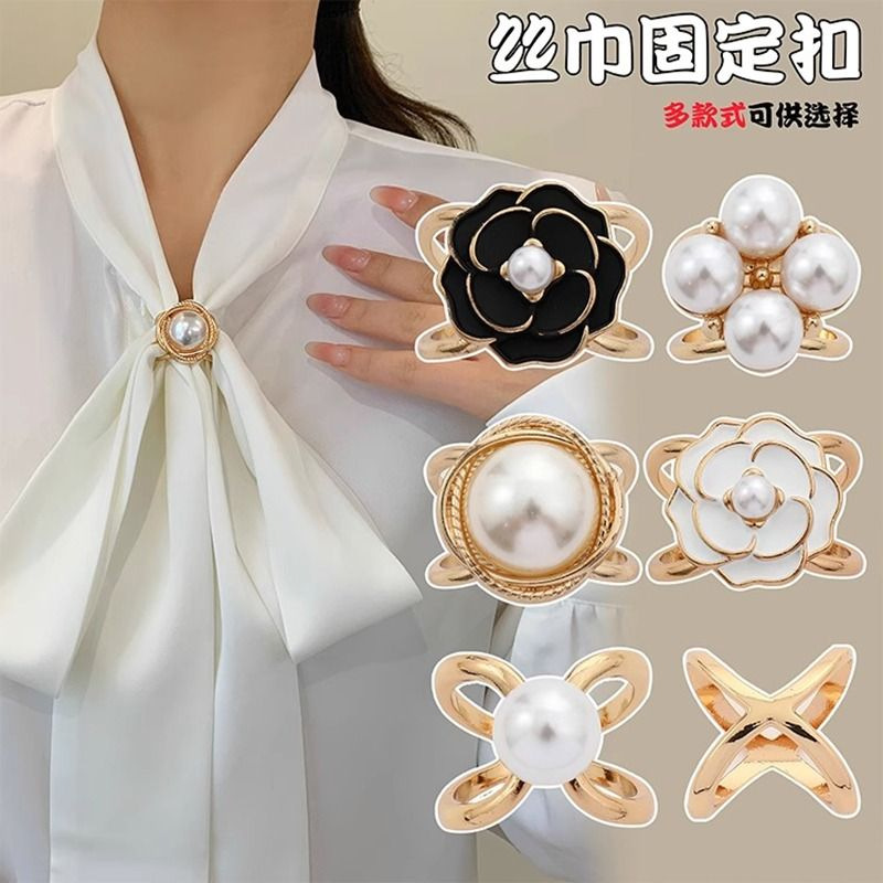 Otoño e invierno lana abrigo bufandas de seda botón camisa de alto nivel flotante bufandas fijas botón simple mujer multifunción botón de nudo