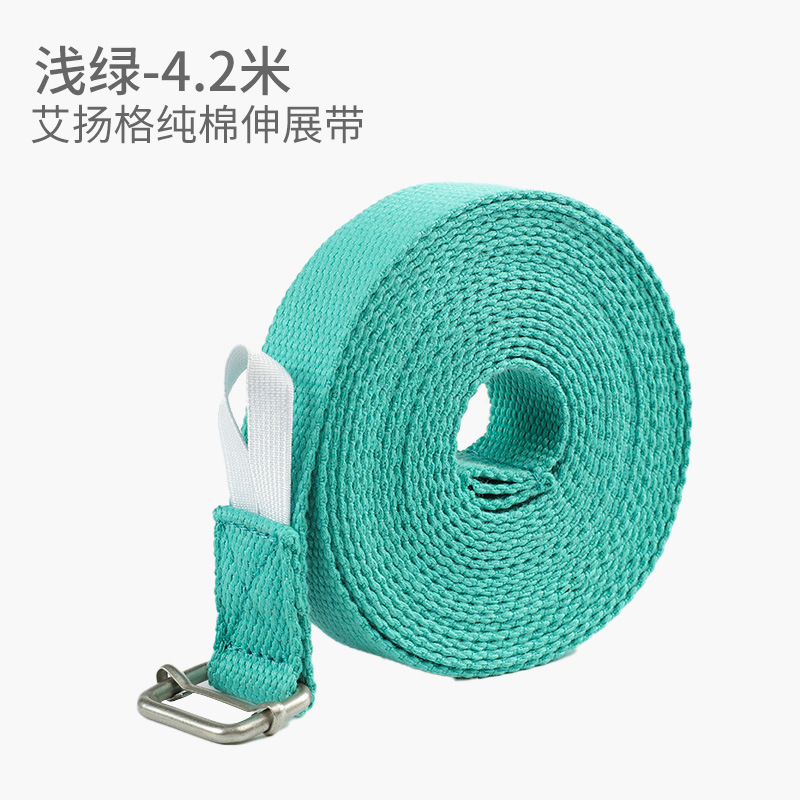 綿質の専門の艾揚格ヨガのストレッチベルトの滑り止めの補助のストレッチベルトの動作は固定の訓練のゴムバンドを矯正します。