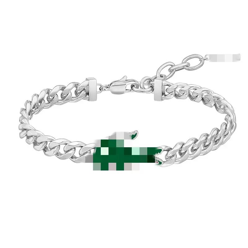 Lacoste Crocodile Bracelet for Men and Women, Titanium Steel Couple's Jewelry, Light Luxury, Fashionable and High-End Bracelet Lacoste Crocodile Bracelet for Men and Women, Titanium Steel Couple's Jewelry, Light Luxury, Fashionable and High-End Bracelet