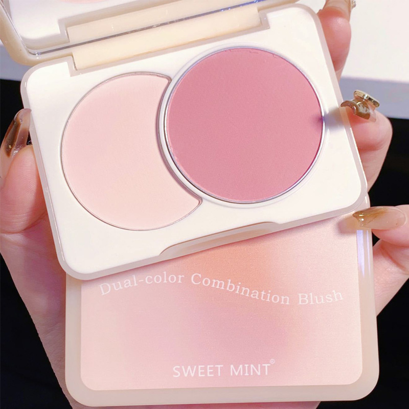 Sweet Mint Two-Color Blush Matte Natural Contouring Rouge Sunburn Nude Makeup