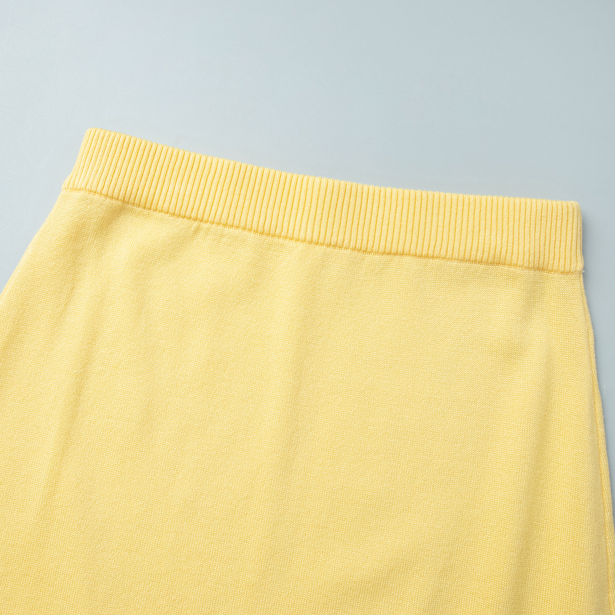 Cross-Border Pullover Shor Sleeve Half-Lengh Skir European And American 2025 Summer New Knied Solid Color Simple_ecoleips.com