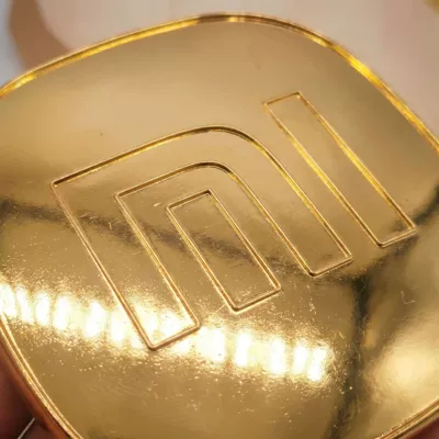 Xiaomi Cars, Filigree Enamel Car: Car logo - mi-word-gold