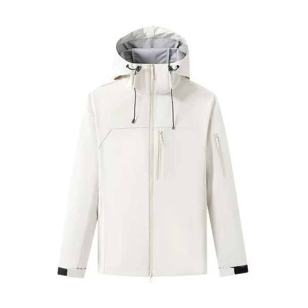 Soft shell hooded raincoat for men and women, new autumn coat, windproof, waterproof, wear-resistant, outdoor casual sports jacket