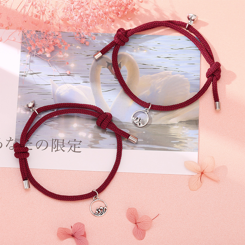 Wholesale Fashion Solid Color Magnetic Couple Bracelet display picture 11