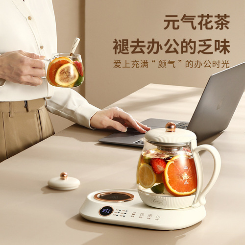 Factory direct sales multi-function mini health pot home constant temperature 55 degrees tea maker office double pot health teapot