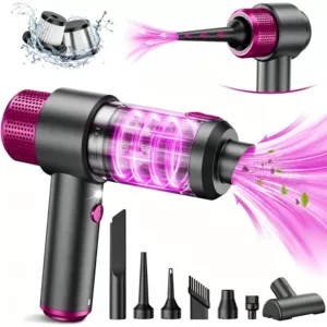 Car Vacuum Cleaner, Handheld, Small, 80W, with Power Display, One-Button Dust Disposal, Cordless, Portable Dust Remover, Specifically for Cars
