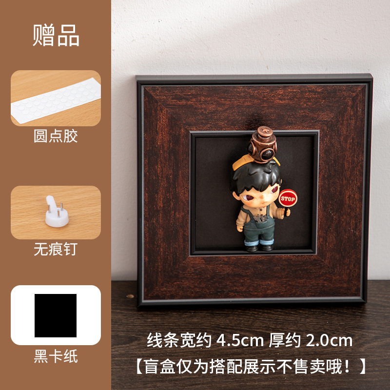 泡泡玛特盲盒相框空框小野molly手办展示框摆台高级感diy画框挂墙|undefined