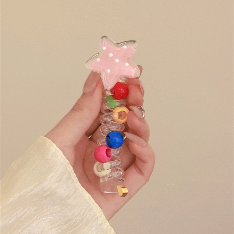 Línea telefónica trenzada transfronteriza, anillo para el cabello, perla, cabello trenzado recto, artefacto femenino, cola de caballo alta, burbuja, cabello trenzado, cuerda, accesorios para el cabello