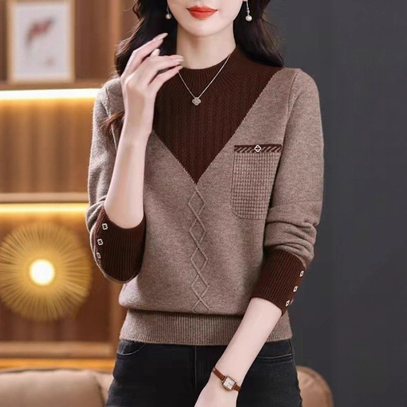 2026 Autumn and Winter New Women's Pullover Sweater, Fashionable Casual Youthful Knitwear for Outerwear or Layering 2026 Autumn and Winter New Women's Pullover Sweater, Fashionable Casual Youthful Knitwear for Outerwear or Layering