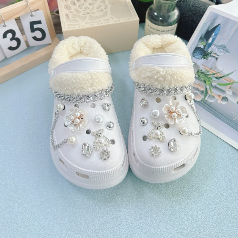 Shoes, accessory, decorations from pearl, accessories, Chanel style
