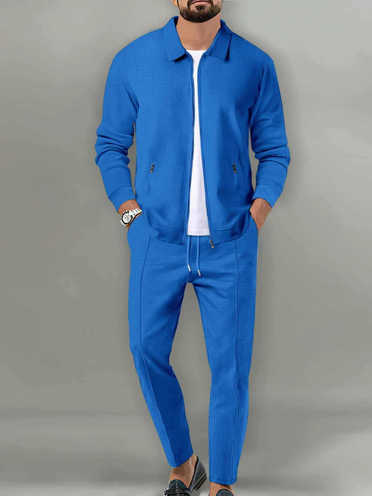 Куртка на молнии, мужская кардиган, набор, (таможенная торговля), осень, slim fit