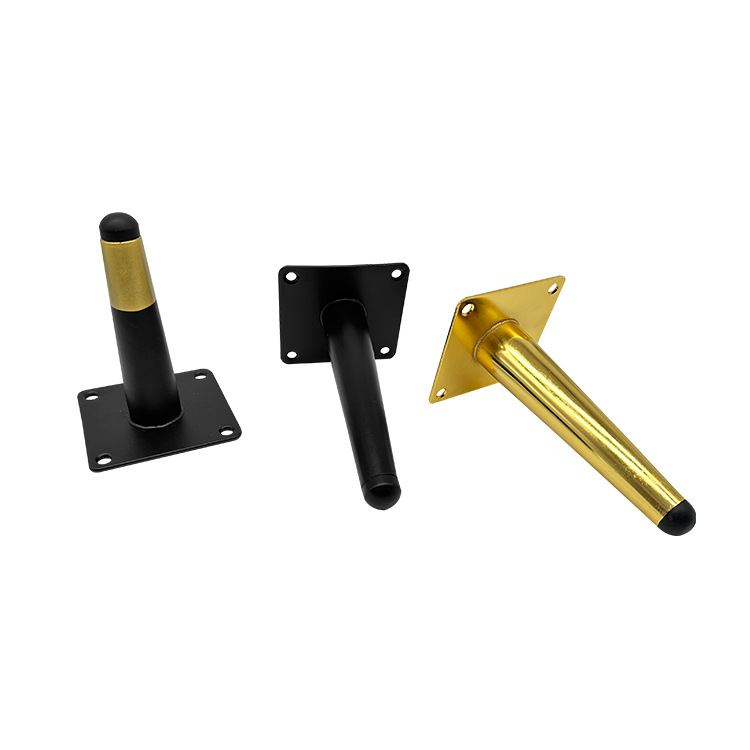 Al por mayor luz de lujo hierro sofá pie cono tubo pie muebles accesorios hardware pie cono pie mesa de té pierna mesa pierna hardware