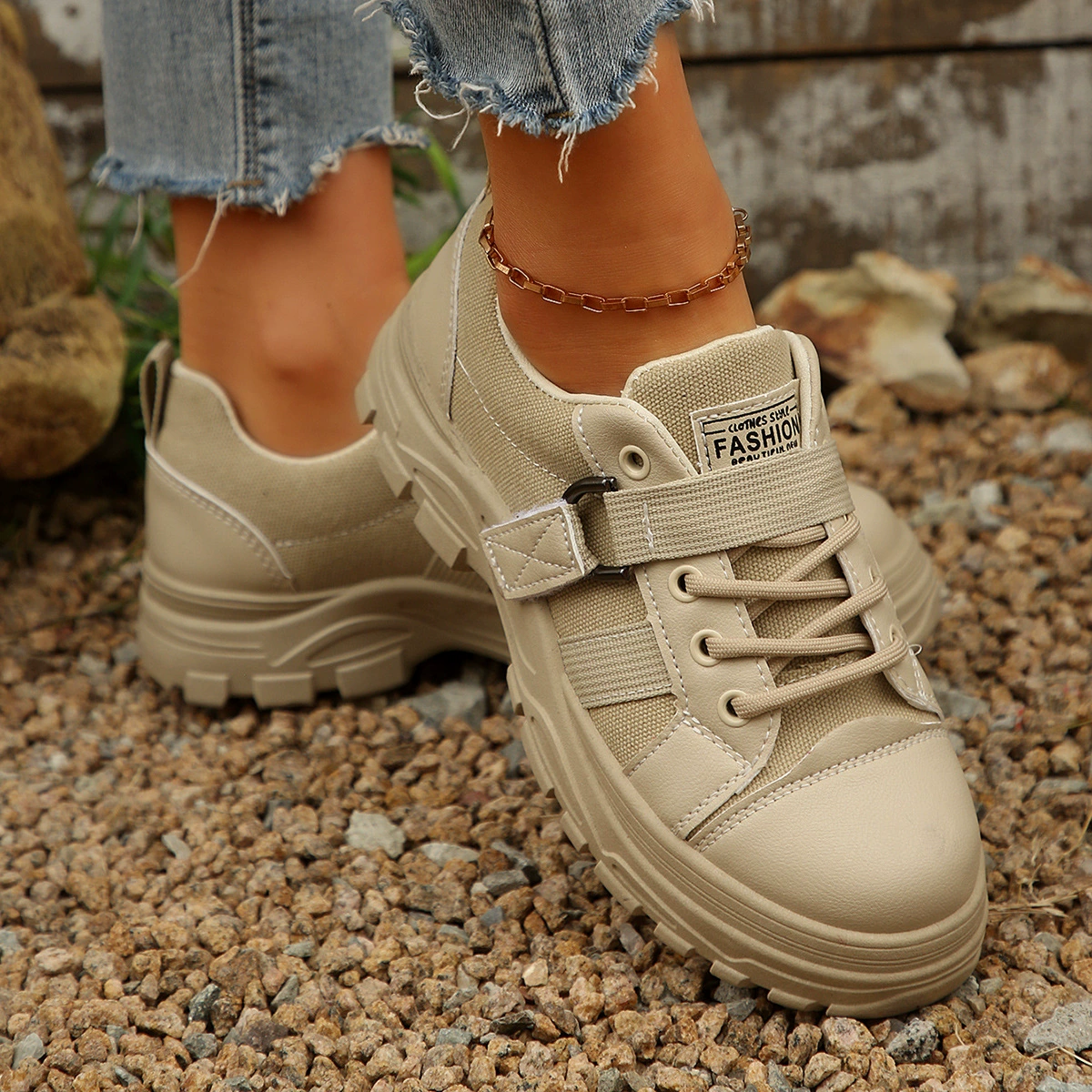 Трендовая модная обувь, дышащие спортивные кроссовки на платформе, увеличенный размер