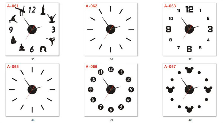 创意简约夜光数字时钟 欧式diy静音挂钟 书房客厅免打孔墙贴钟表详情33