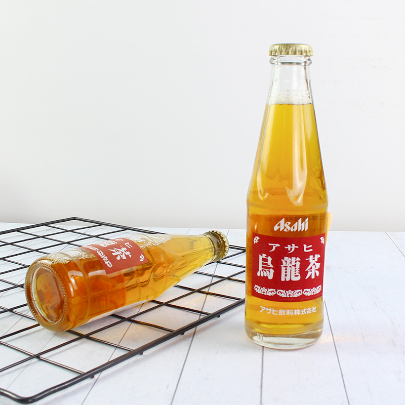 Japan Imported Asahi/Asahi Oolong Tea Flavored Beverage to Relieve Greasiness and Sugar-Free Drink 200ml Glass Bottle
