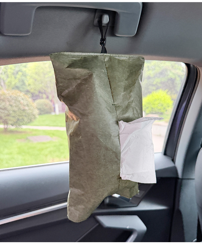Dupont Paper Car Tissue Box Bag Japanese-Style Household Storage Box Tissue Box Dining Table Car Tissue Bag Hanging Tissue Holder