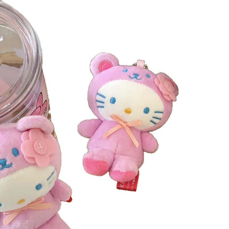 中古迷你紫色物语熊hellokitty包包挂件迷你小熊kt猫玩偶公仔挂饰|undefined