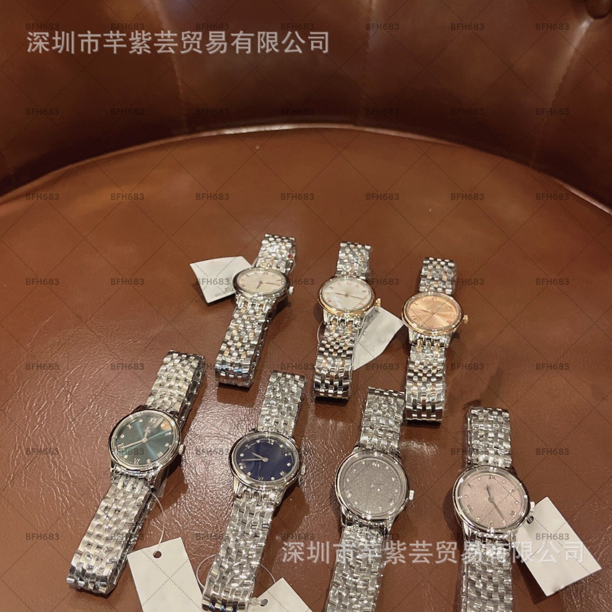 (2개) 새로운 중고 OM 도매 오메가 3세대 우아한 자개 다이얼 다이아몬드 시간 눈금 대외 무역 국경 시계