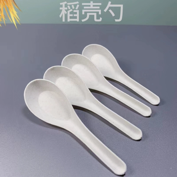 100 disposable rice husk spoons