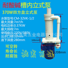 370W小型立式化工泵220V 单相微型槽内液下泵 蚀刻喷淋循环液下泵