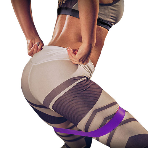 Manufacturer's Gradient Pink Resistance Band Squat Buttocks Elastic Circle TPE Slimming Legs and Slimming Arms Tension Band