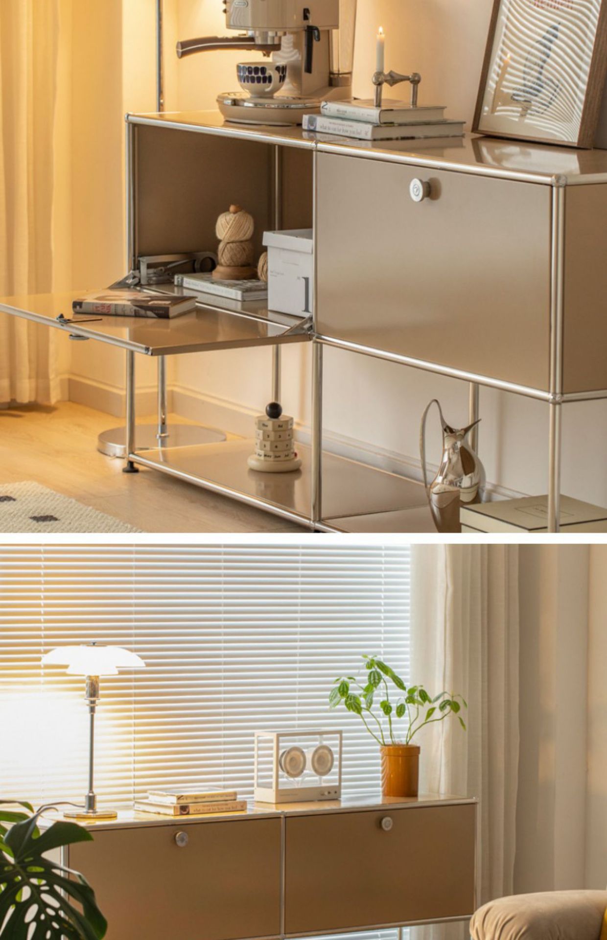 中古usm模块柜子组合不锈钢多功能简约ins风装饰餐边柜收纳柜斗柜-阿里巴巴