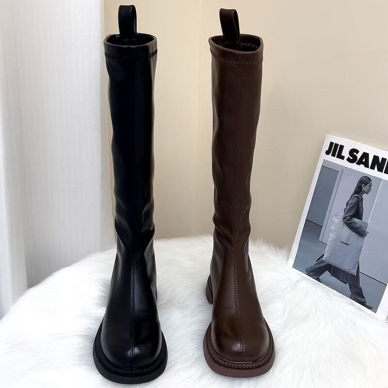 2025 new spring and autumn boots, flat-soled riding boots, over-the-knee boots for tall individuals, Martin boots, women's long boots 2025 new spring and autumn boots, flat-soled riding boots, over-the-knee boots for tall individuals, Martin boots, women's long boots