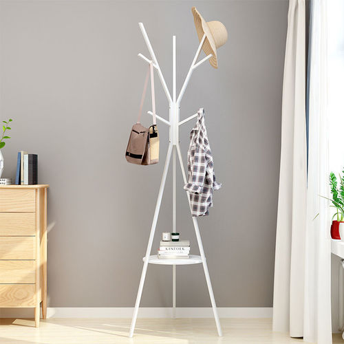 Hanging clothes and hat rack in the bedroom floor-standing iron metal simple Nordic branch household creative clothes and hat rack