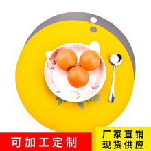 跨境北歐圓形硅膠餐墊老師推薦小學生家用午餐防燙防水防油隔熱墊
