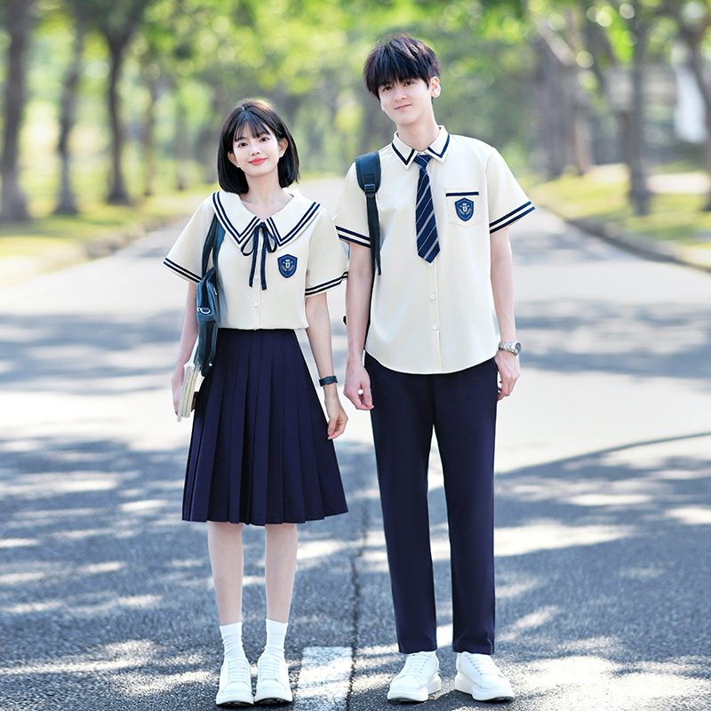 Graduation Photo Class Uniform, Junior High School Student College Style Jk Uniform Shirt Set, High School and Elementary School Student Stage Chorus Performance Outfit