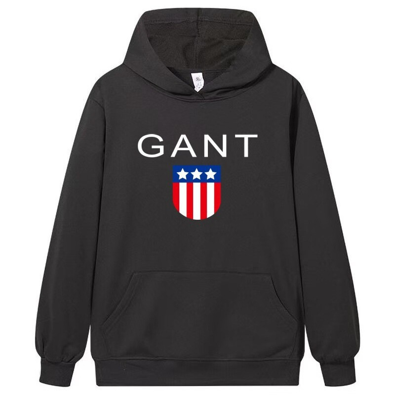 2025新款跨境男女同款连帽卫衣美式字母印花宽松休闲运动外套