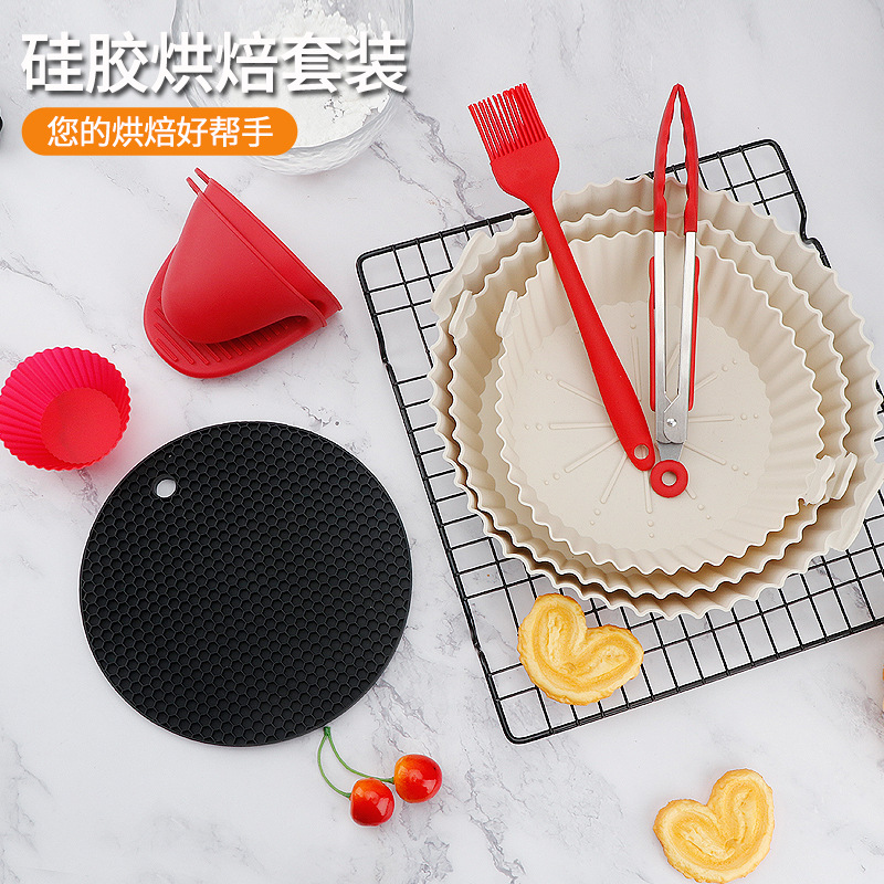 Cross -border Air Fryer Silicone POT Air Fried Pot Silicon Jelly…