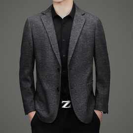 西装男装秋冬新款潮流单件西服时尚便西上衣中年男装修身休闲外套