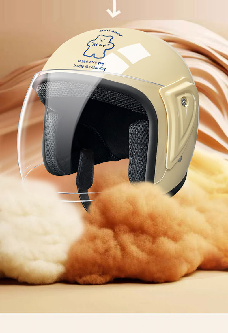 Motorcycle Sunscreen Half Helmet 3C Certified Electric Vehicle Helmet