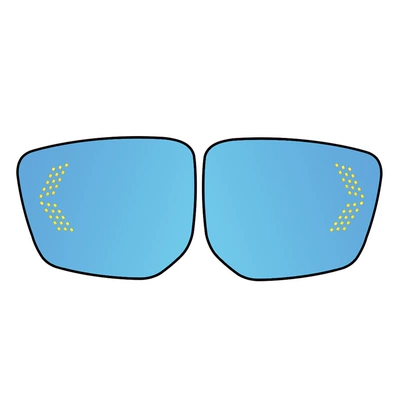 Heated Turn Signal and Flowing — Large field of view rear view auxiliary mirror